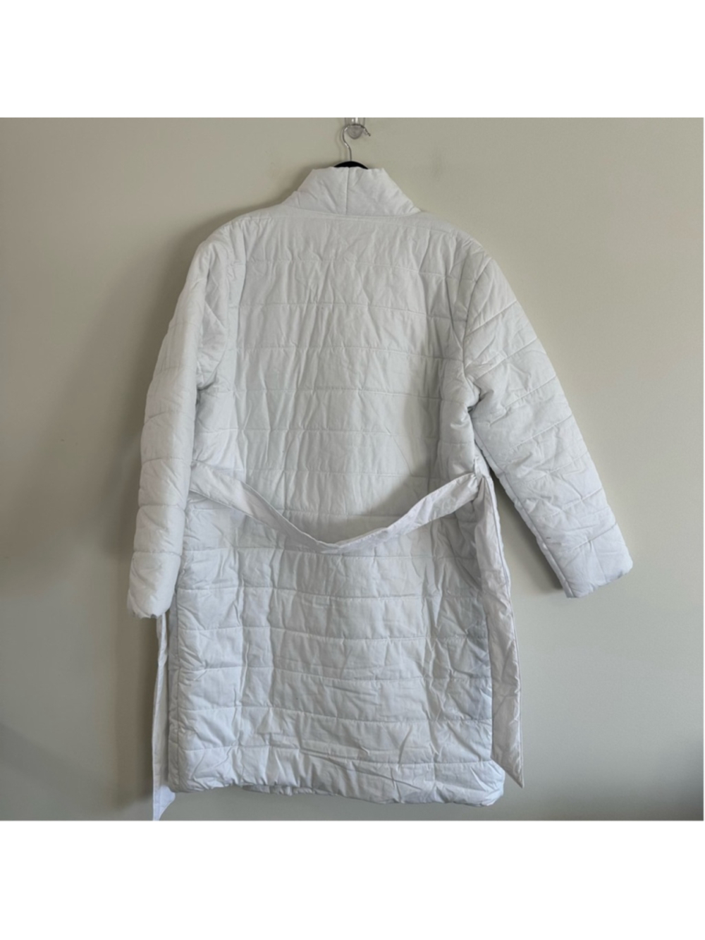 If Only Home Duvet Robe White Quilted Robe One Size Pockets - Picture 4 of 13